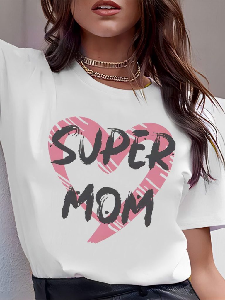 Pink Cartoon Print Off-Shoulder Top