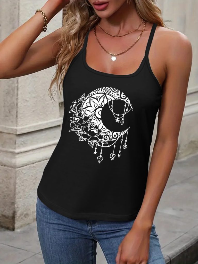 Black Animal Print Tee