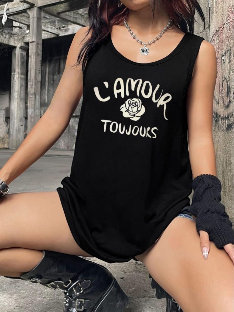 Brown Skull Print V-Neck Tee