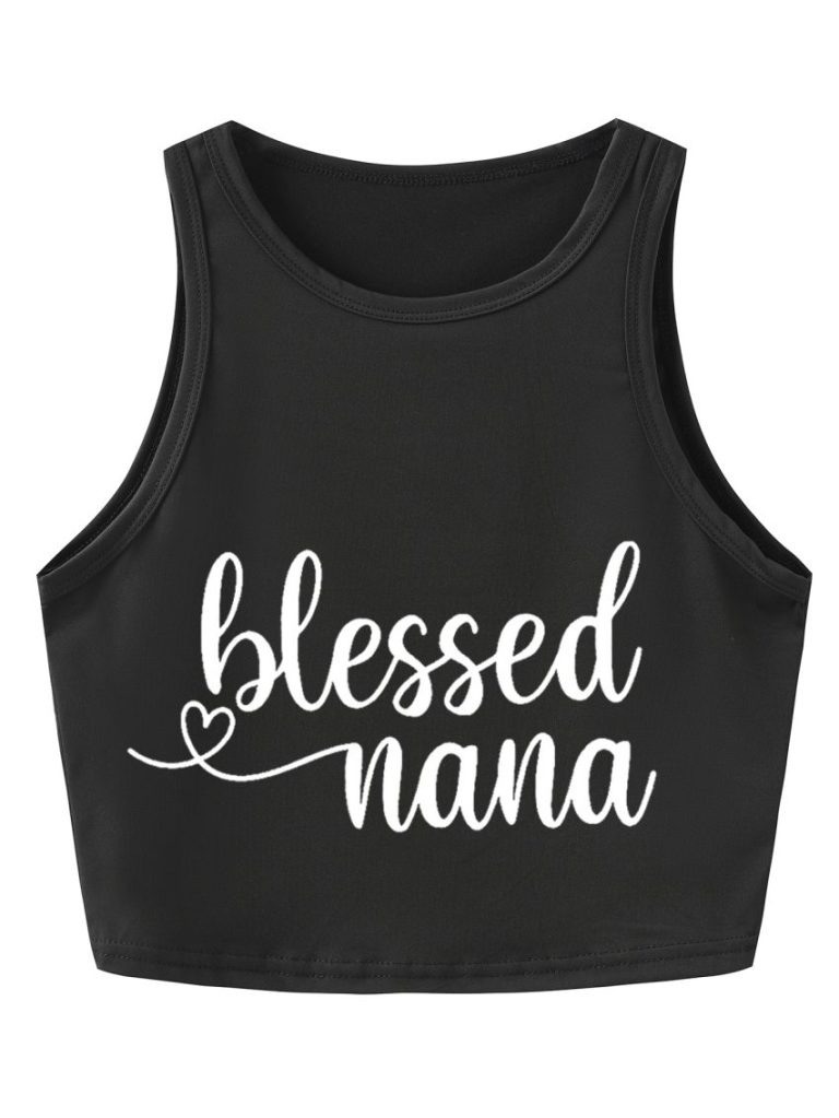 Letter Print Halter Sleeveless Top