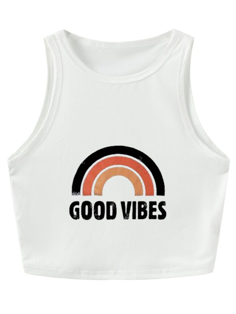 White Tie Dye Sleeveless Top
