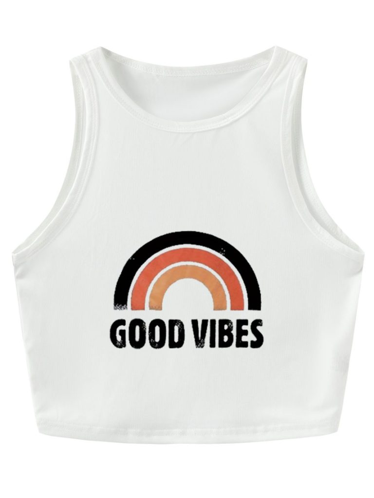 White Tie Dye Sleeveless Top