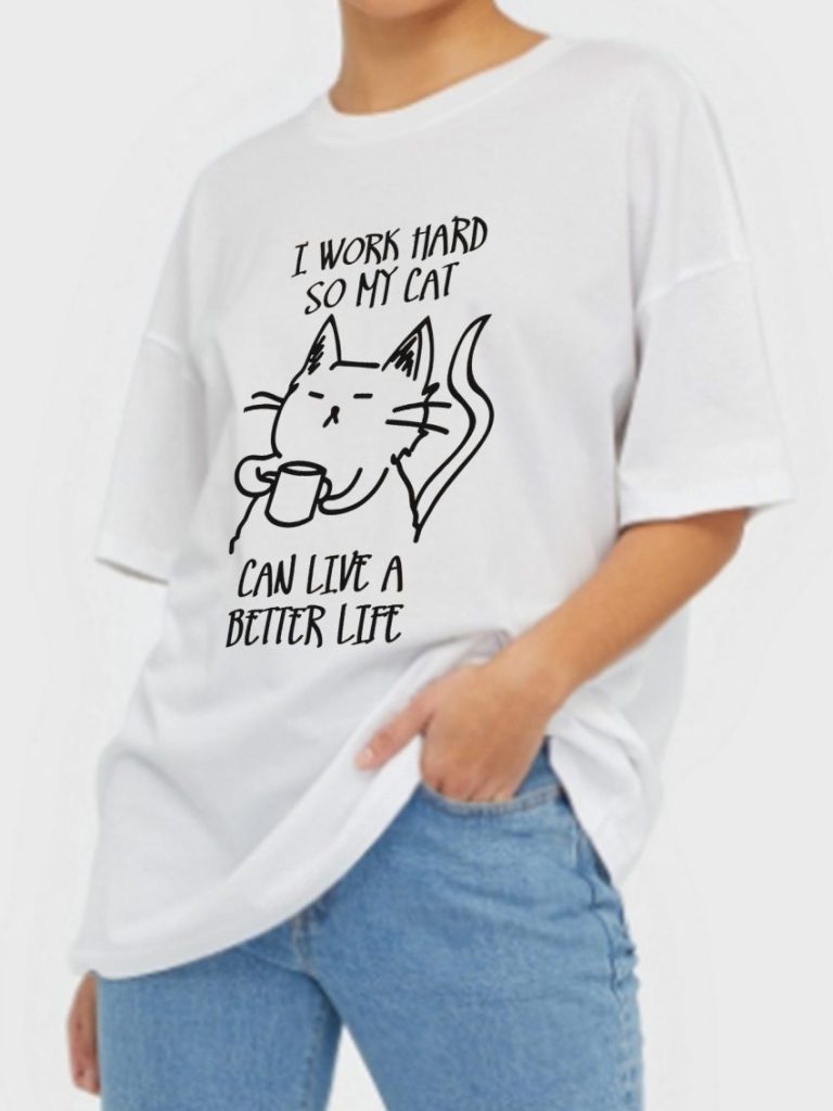 Gray Cartoon Print Off-Shoulder Top