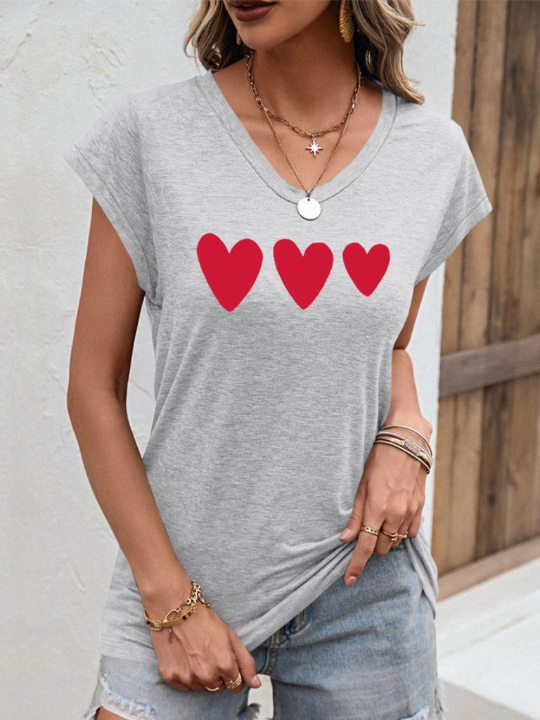 Gray Geometric Print Off-Shoulder Top