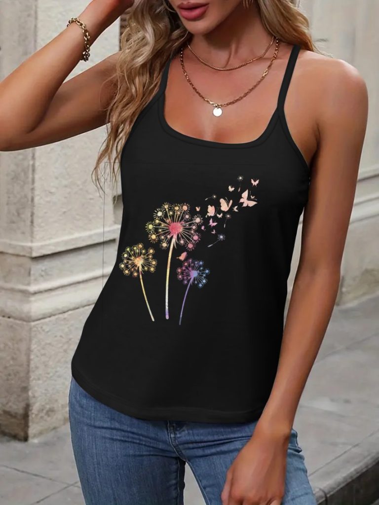 Purple Floral Print Off-Shoulder Top