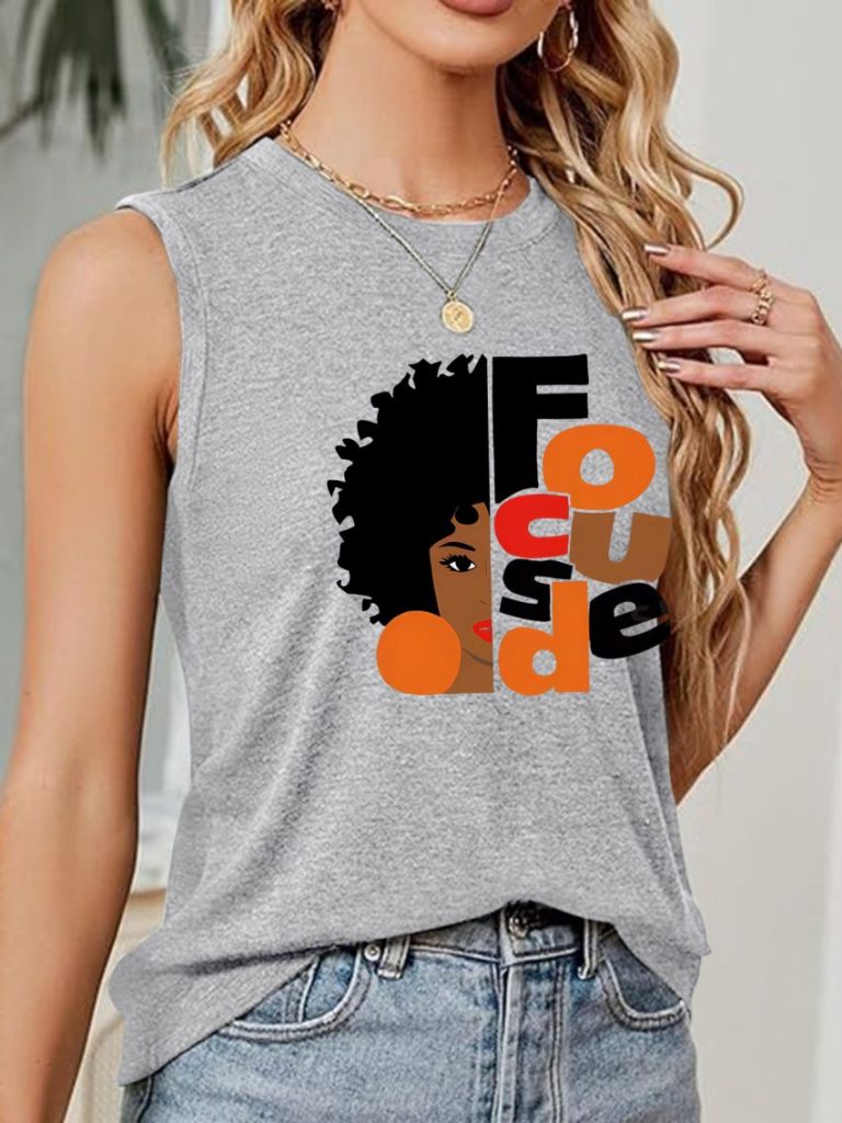 Orange Music Print Tee