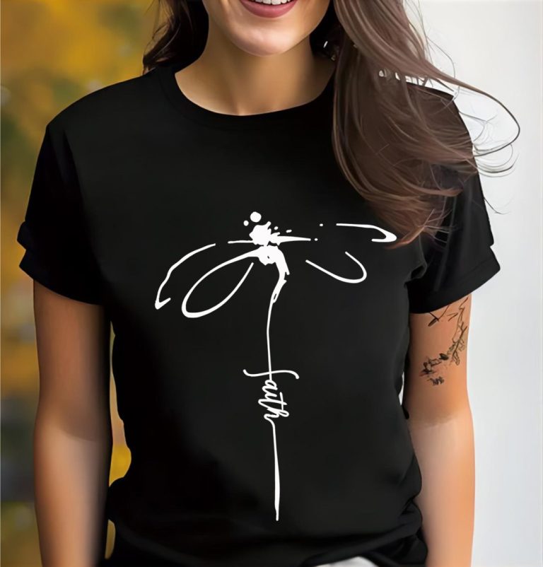 White Abstract Print Tee