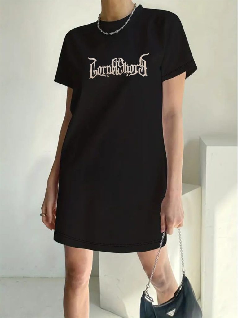 Black Music Print Square Tee
