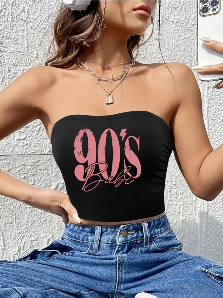 Black Music Print Top