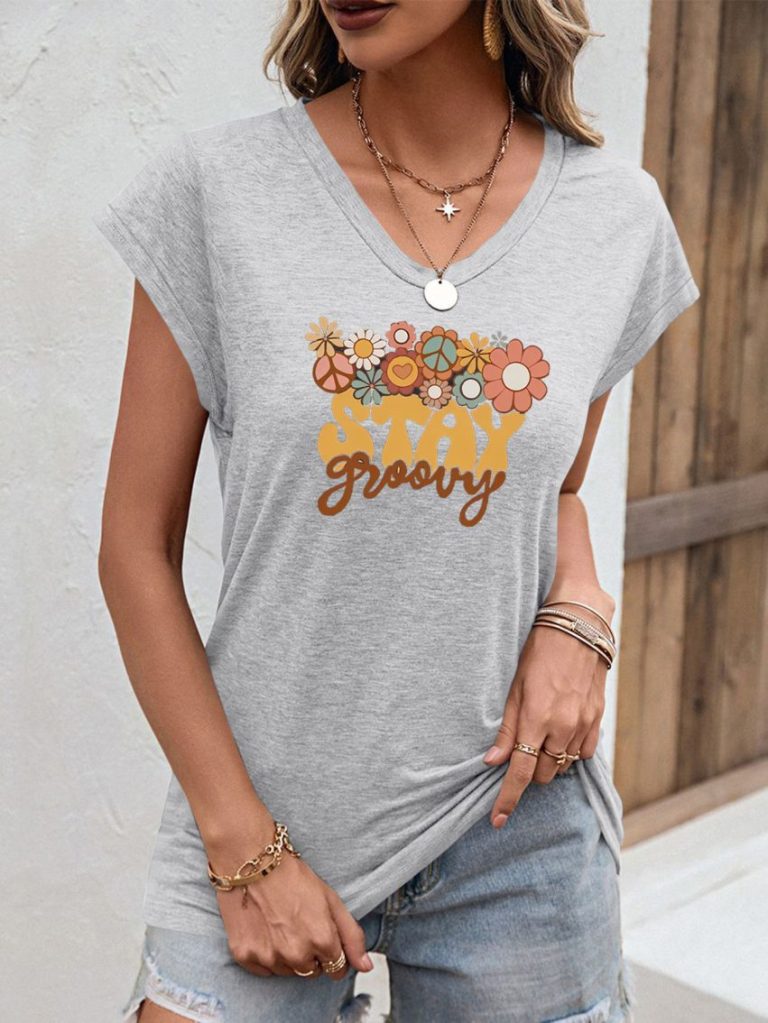 Multicolor Smiley Print Tee