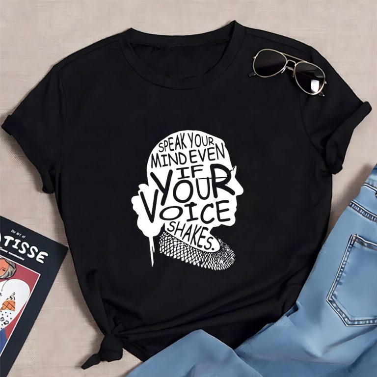 Blue Letter Print Tee
