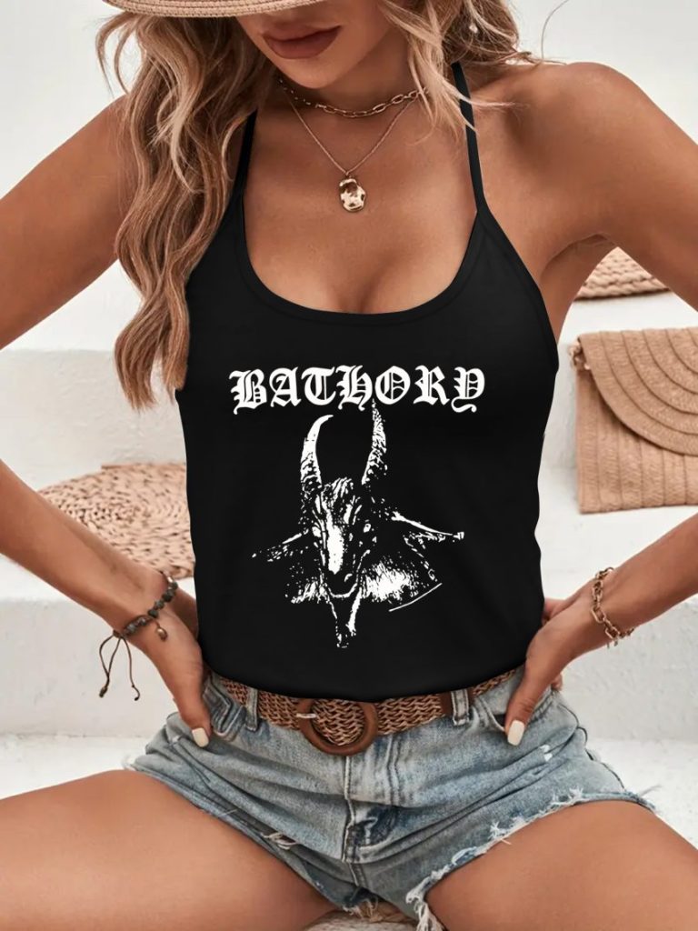 Skull Print Hooded Top