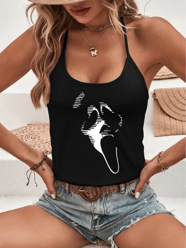 Gray Animal Print Off-Shoulder Top