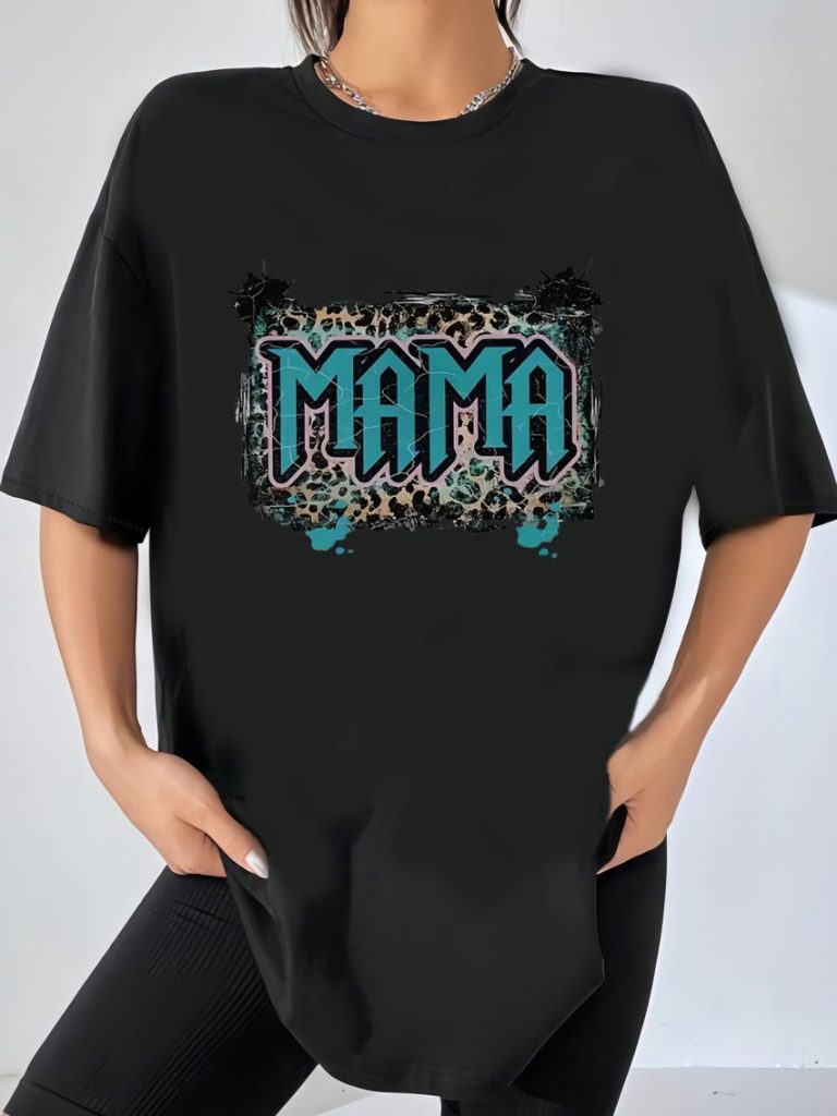 Music Print V-Neck Tee