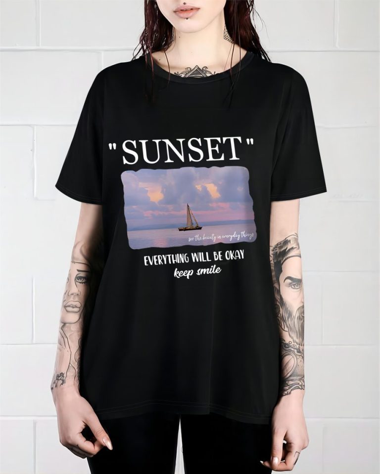 Yellow Abstract Print Crew Tee
