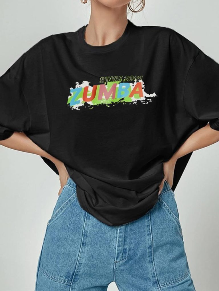 Multicolor Letter Print Off-Shoulder Top