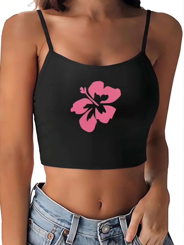 Floral Print Cap Sleeve Top