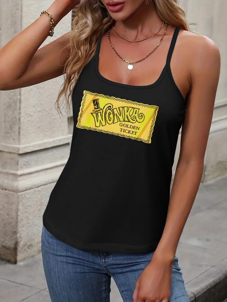Yellow Music Print Halter Tee