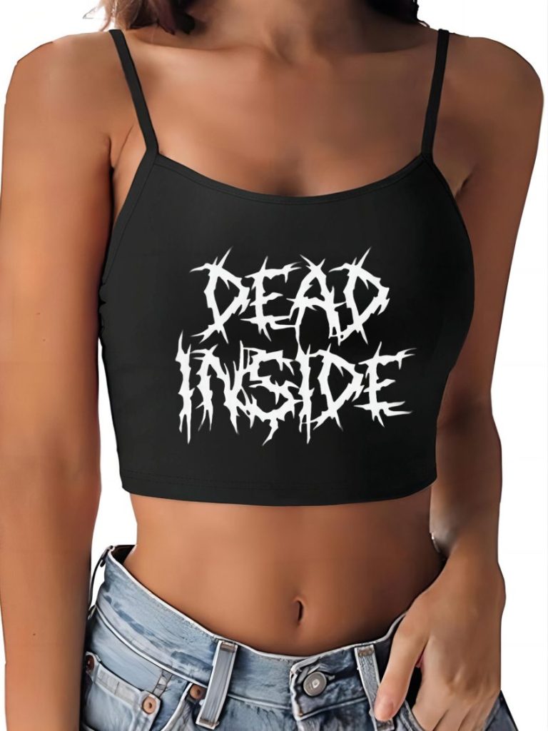 Black Skull Print Off-Shoulder Top