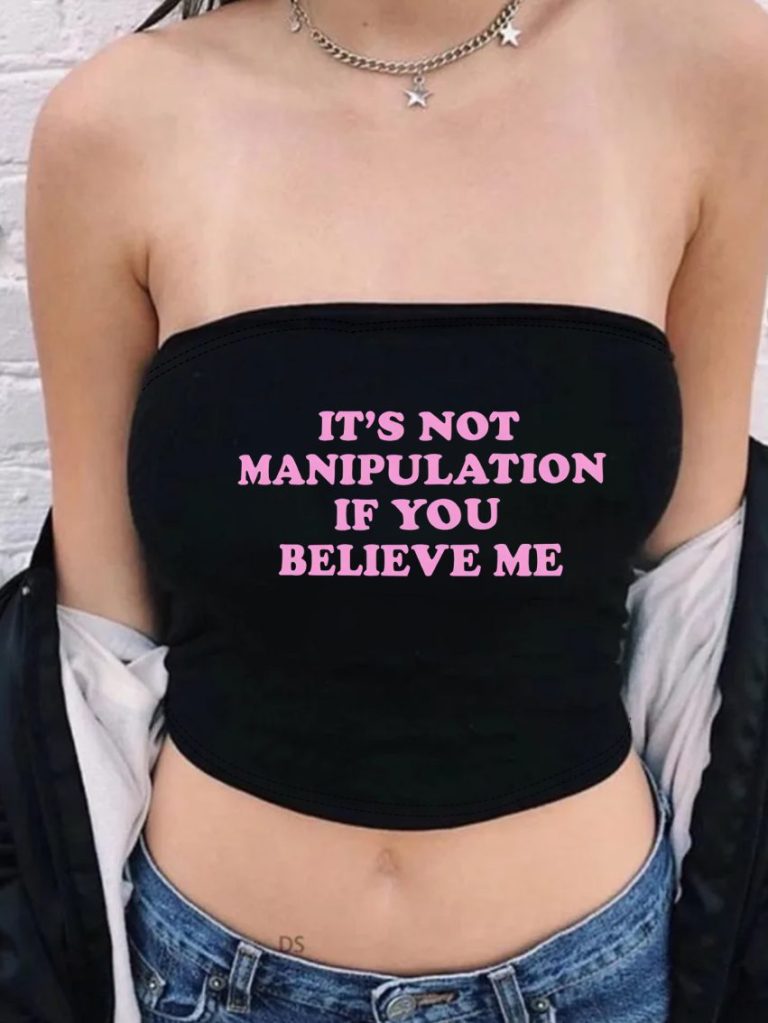 Purple Letter Print Off-Shoulder Top