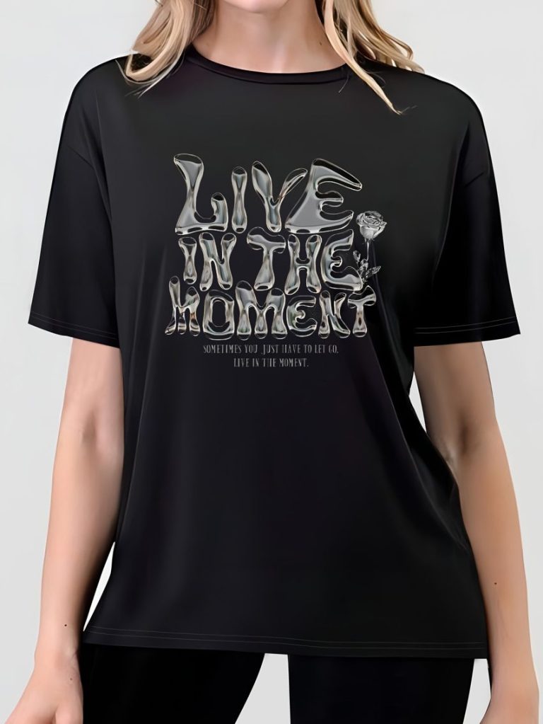 Brown Music Print Tee