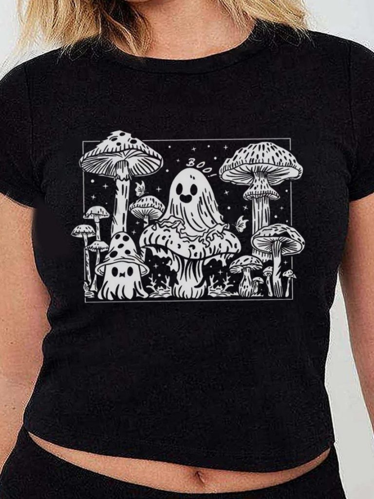 Cartoon Print Long Sleeve Tee