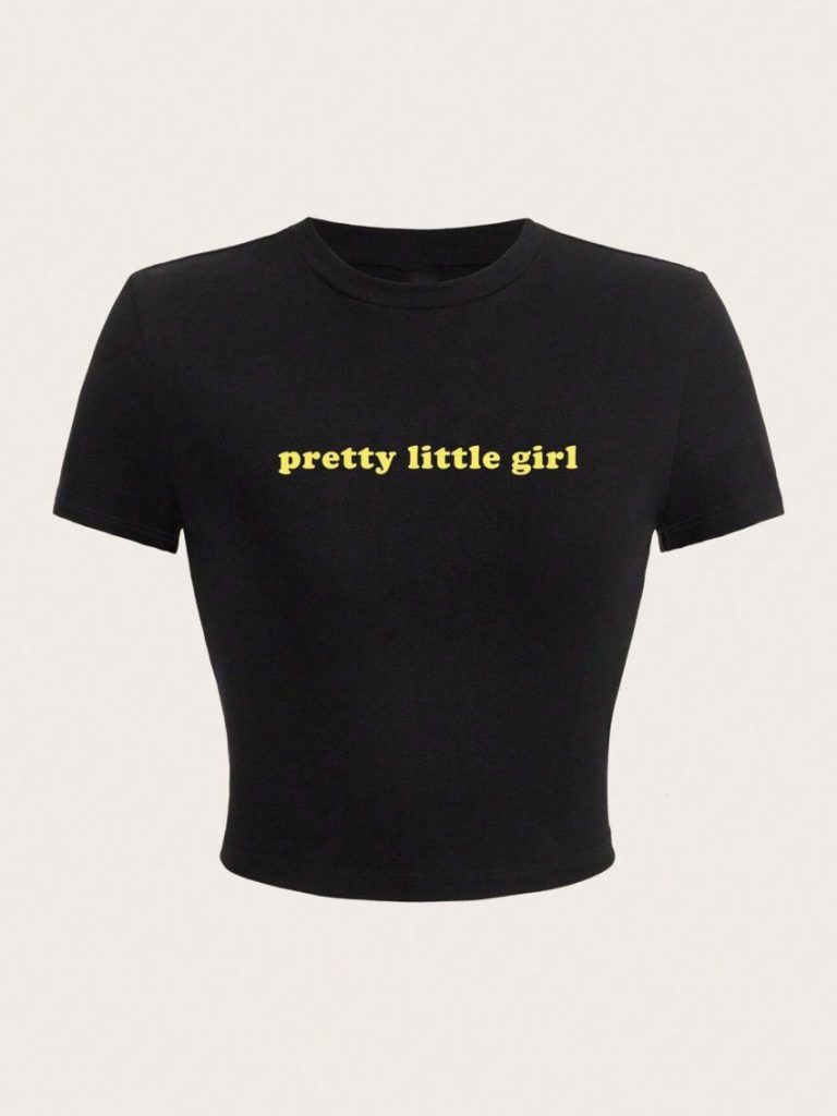 Black Smiley Print Tee