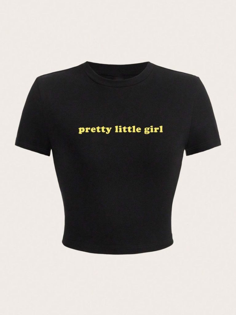 Black Smiley Print Tee
