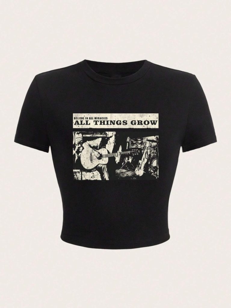 Black Music Print Tee