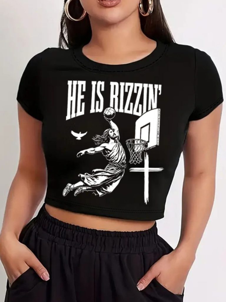 Music Print Puff Sleeve Tee