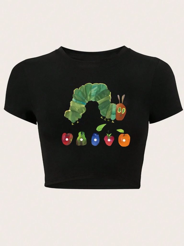 Smiley Print 3-4 Sleeve Tee
