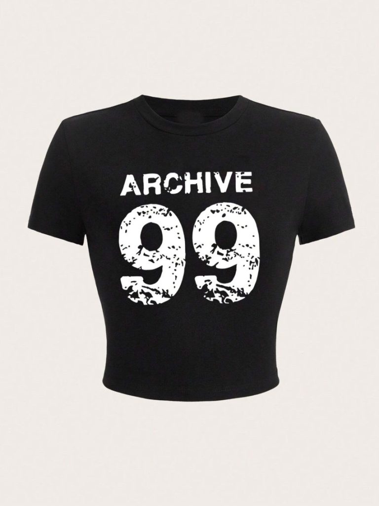 Skull Print 3-4 Sleeve Tee