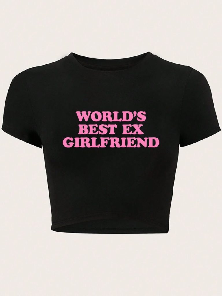 Letter Print Long Sleeve Tee
