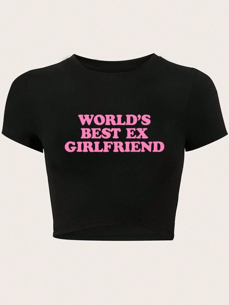 Letter Print Long Sleeve Tee