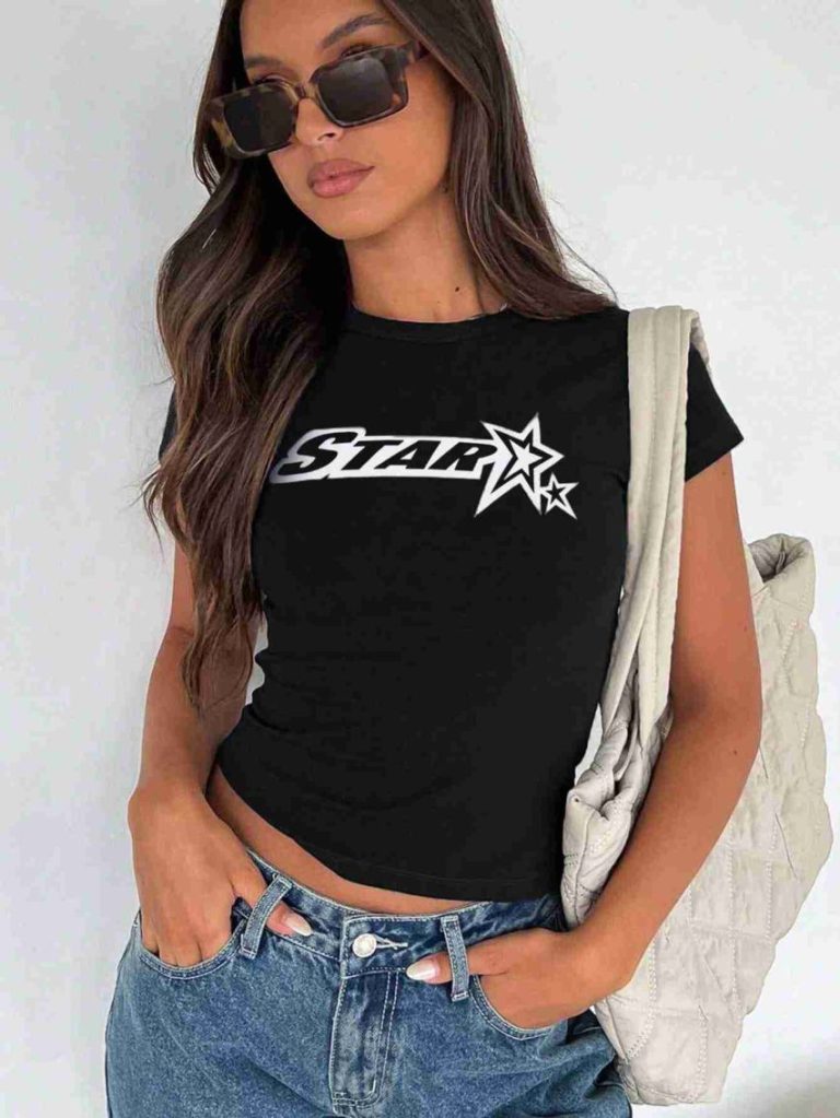 Black Star Print Tee