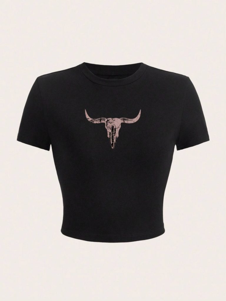 Camo Print 3-4 Sleeve Tee