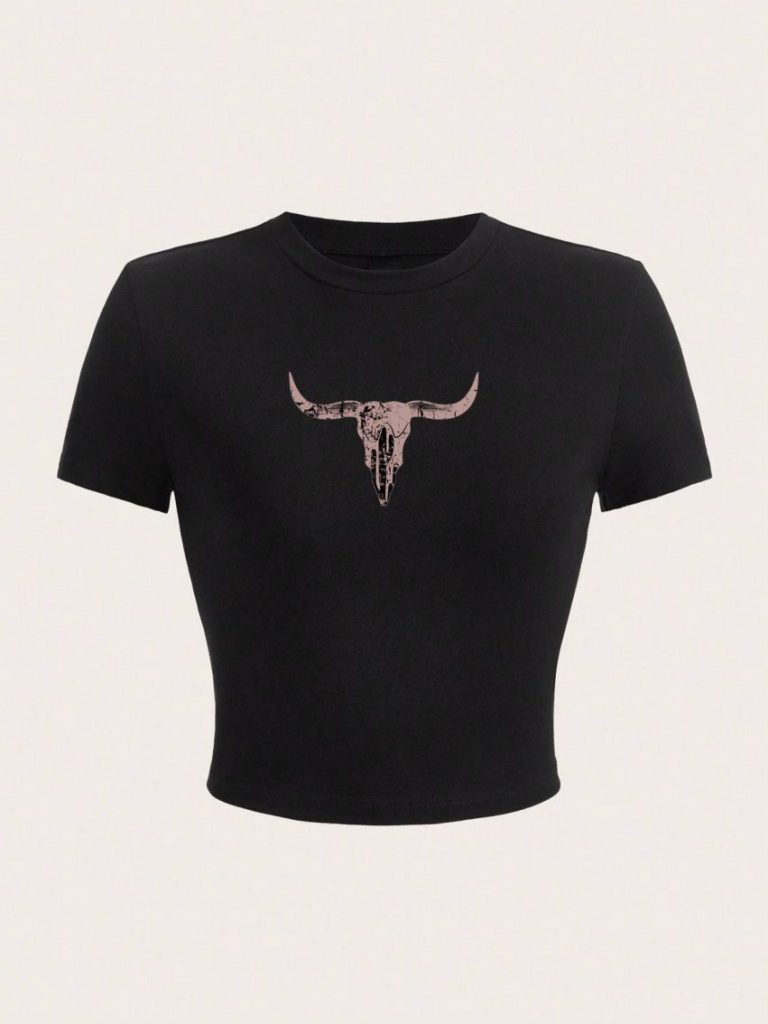 Camo Print 3-4 Sleeve Tee