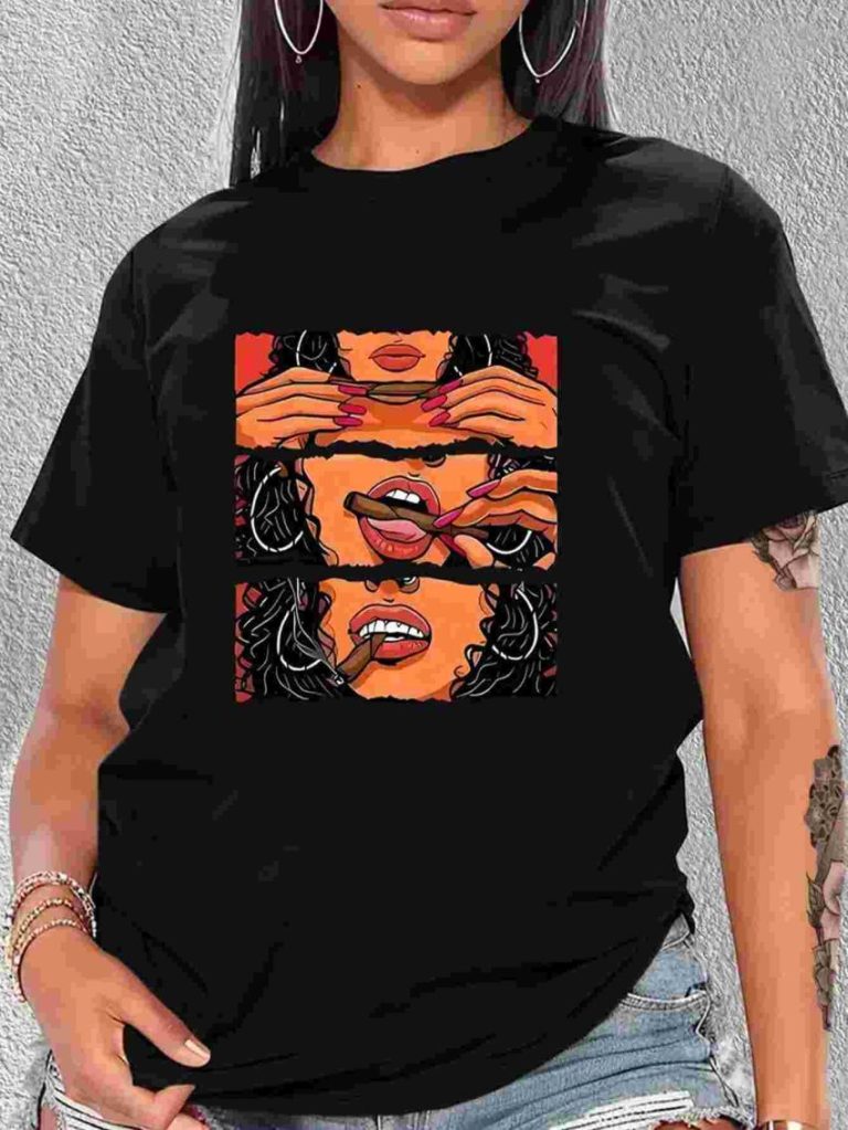 Lips Collage Cotton Tee