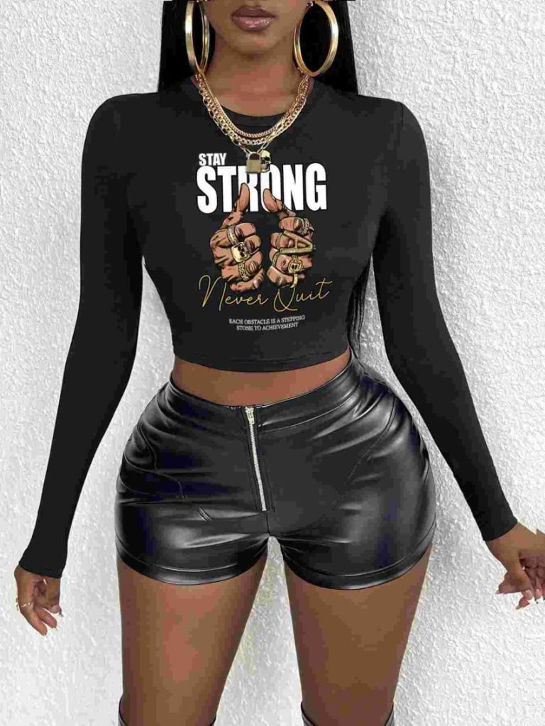 Stay Strong Long Sleeve Crop