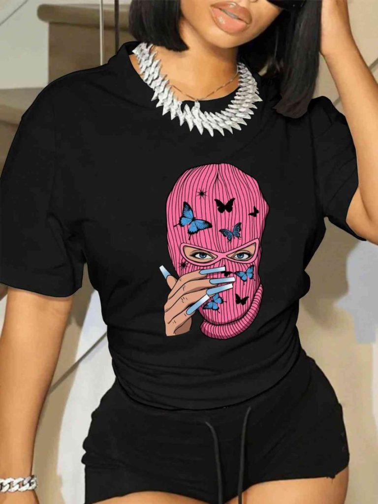 Ski Mask Graphic Cotton Tee