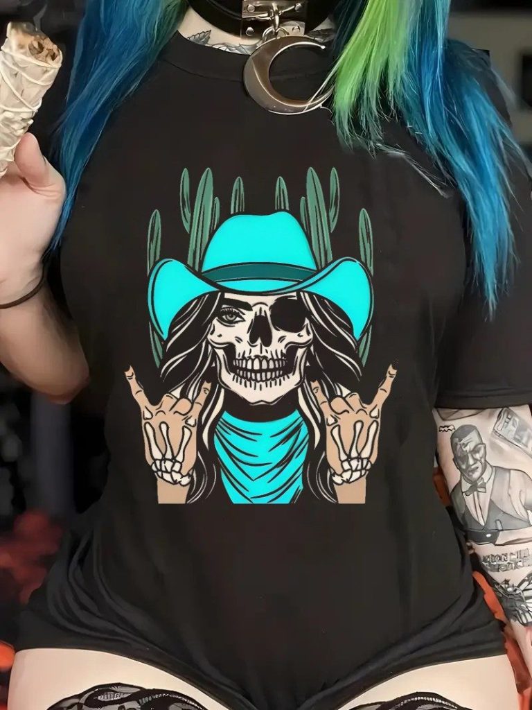 Skull Butterfly Cotton Tee