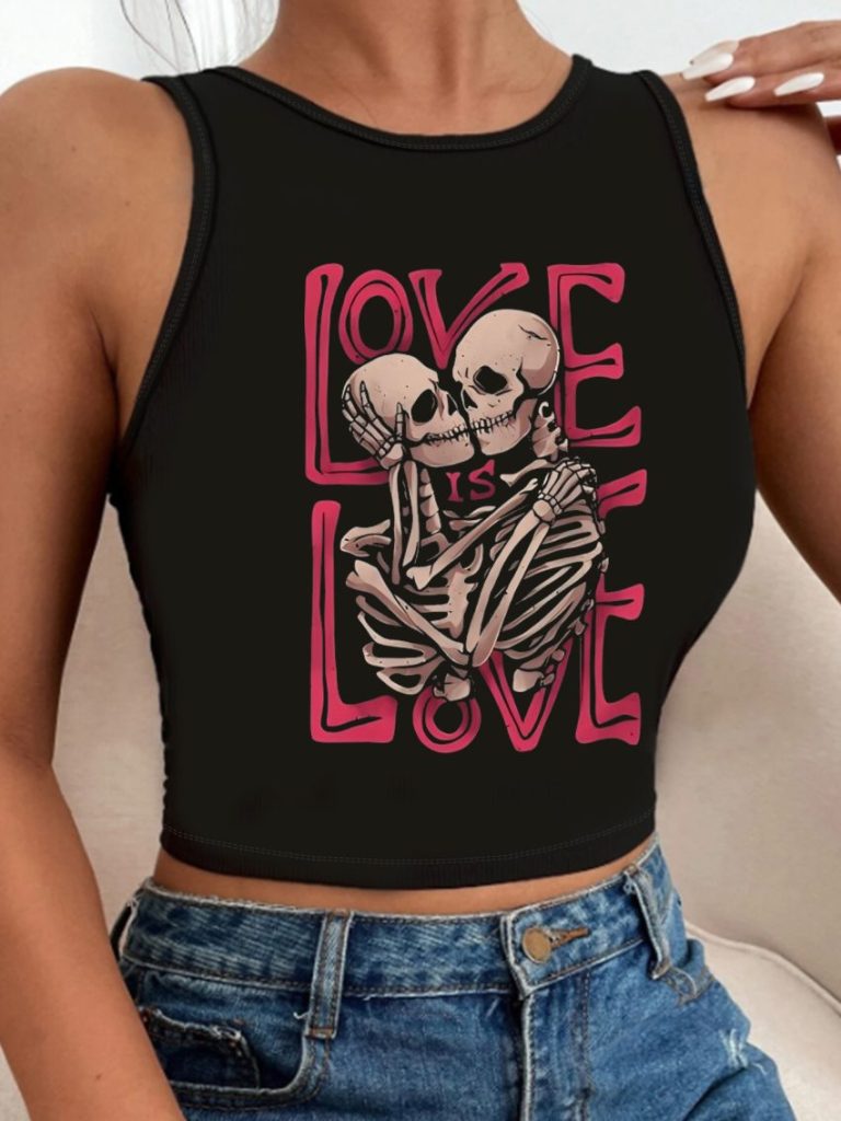 Skeleton Love Cotton Tank