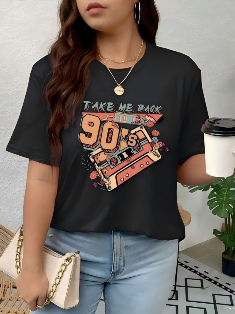 90s Cassette Black Tee
