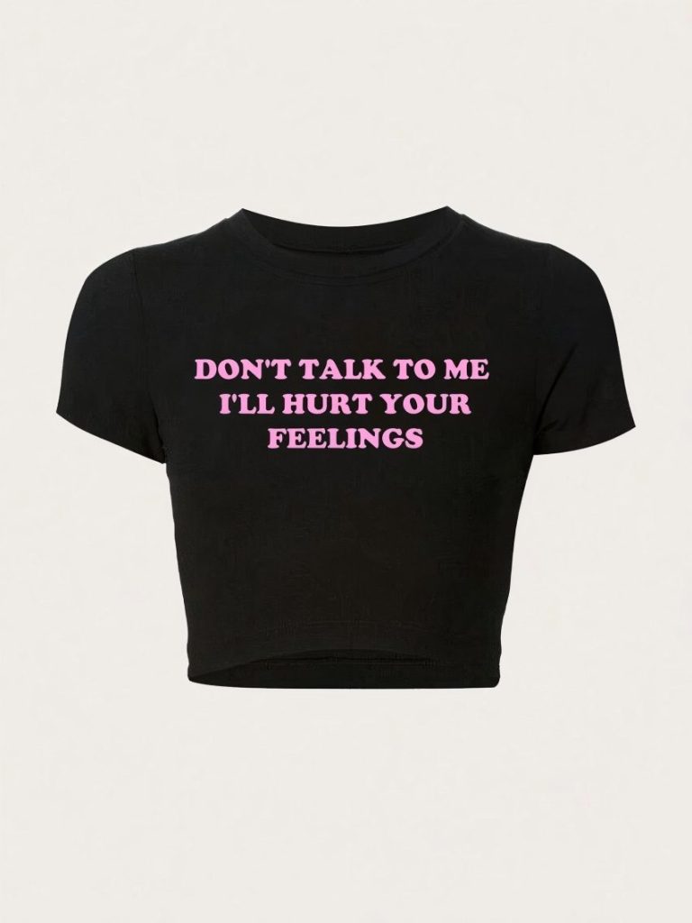 Attitude Slogan Crop Tee