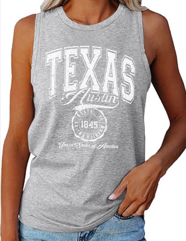 Brown Letter Print Crew Tee