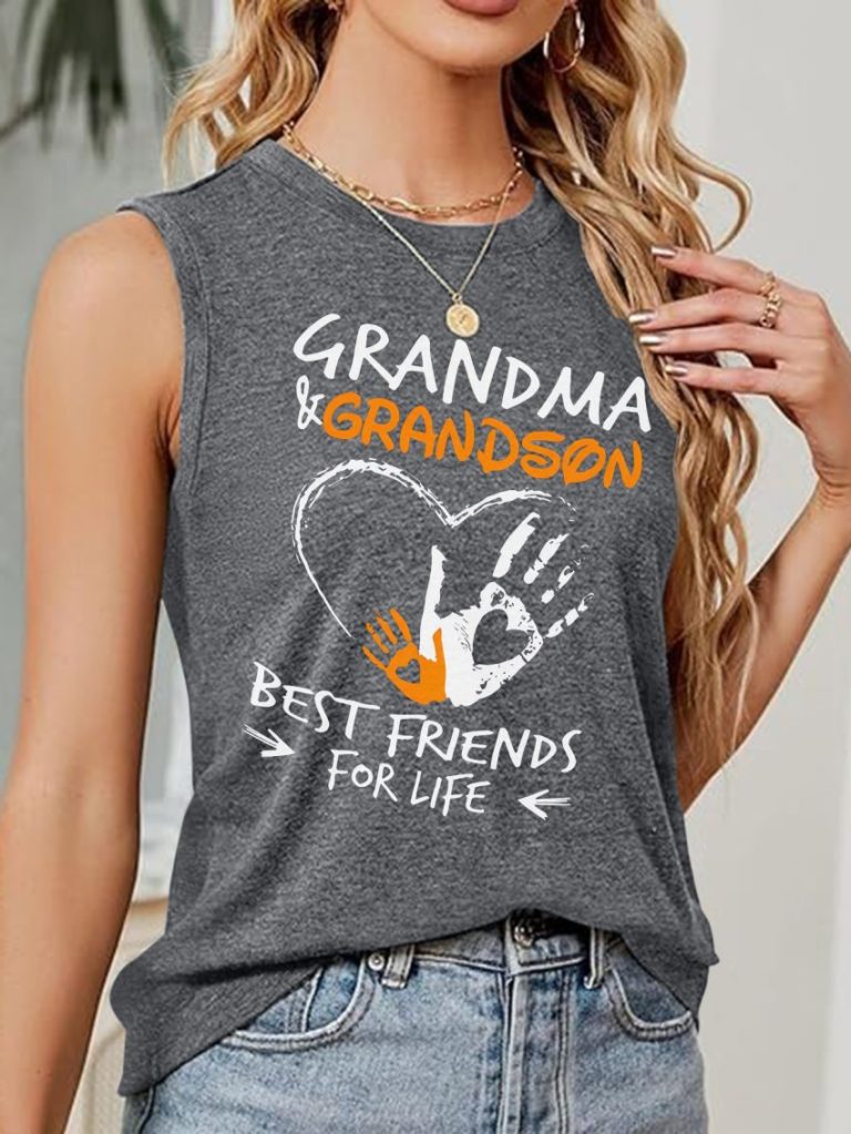 Orange Heart Print Tee