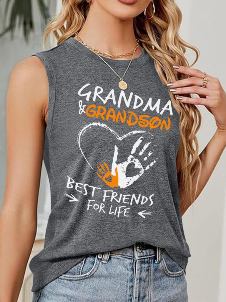 Orange Heart Print Tee