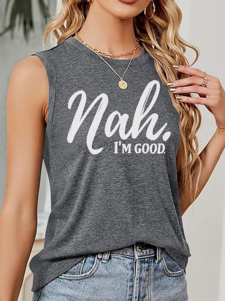 Brown Letter Print Off-Shoulder Top
