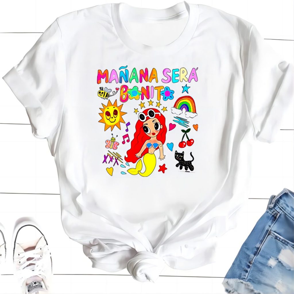 Multicolor Cartoon Print Off-Shoulder Top