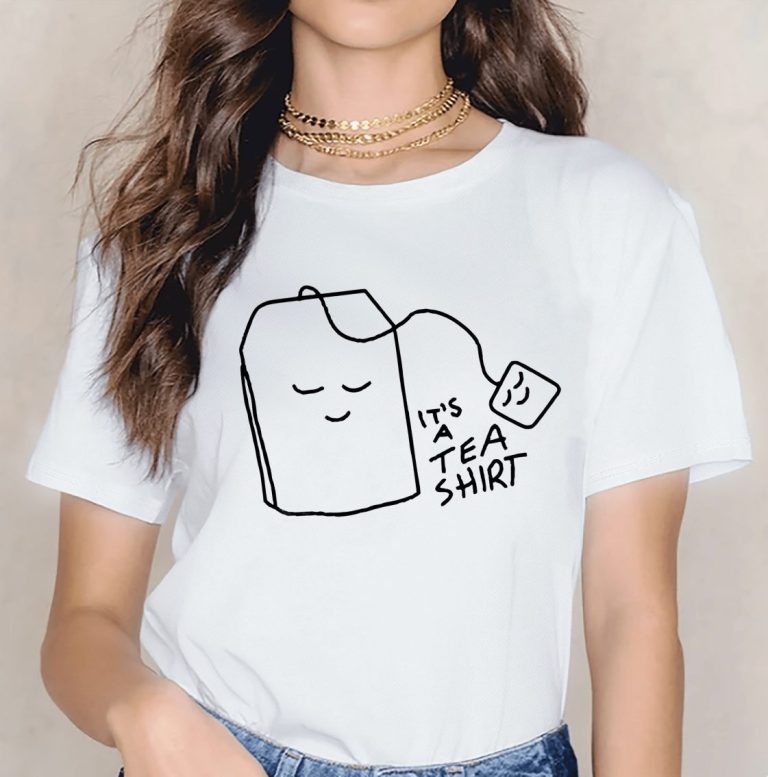 Beige Cartoon Print Crew Tee